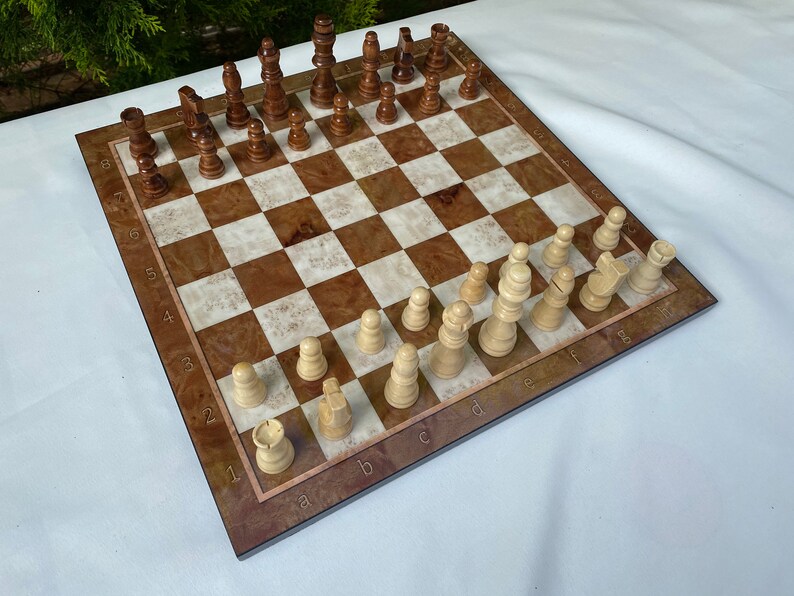 The Queens Gambit Chess Set Chess Set w/ Wooden Board | Etsy