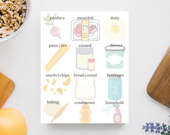 Grocery Shopping List, Custom Design Checklist (Digital Download)