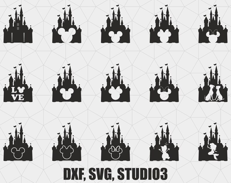 Free Free 242 Silhouette Cinderella Castle Svg SVG PNG EPS DXF File