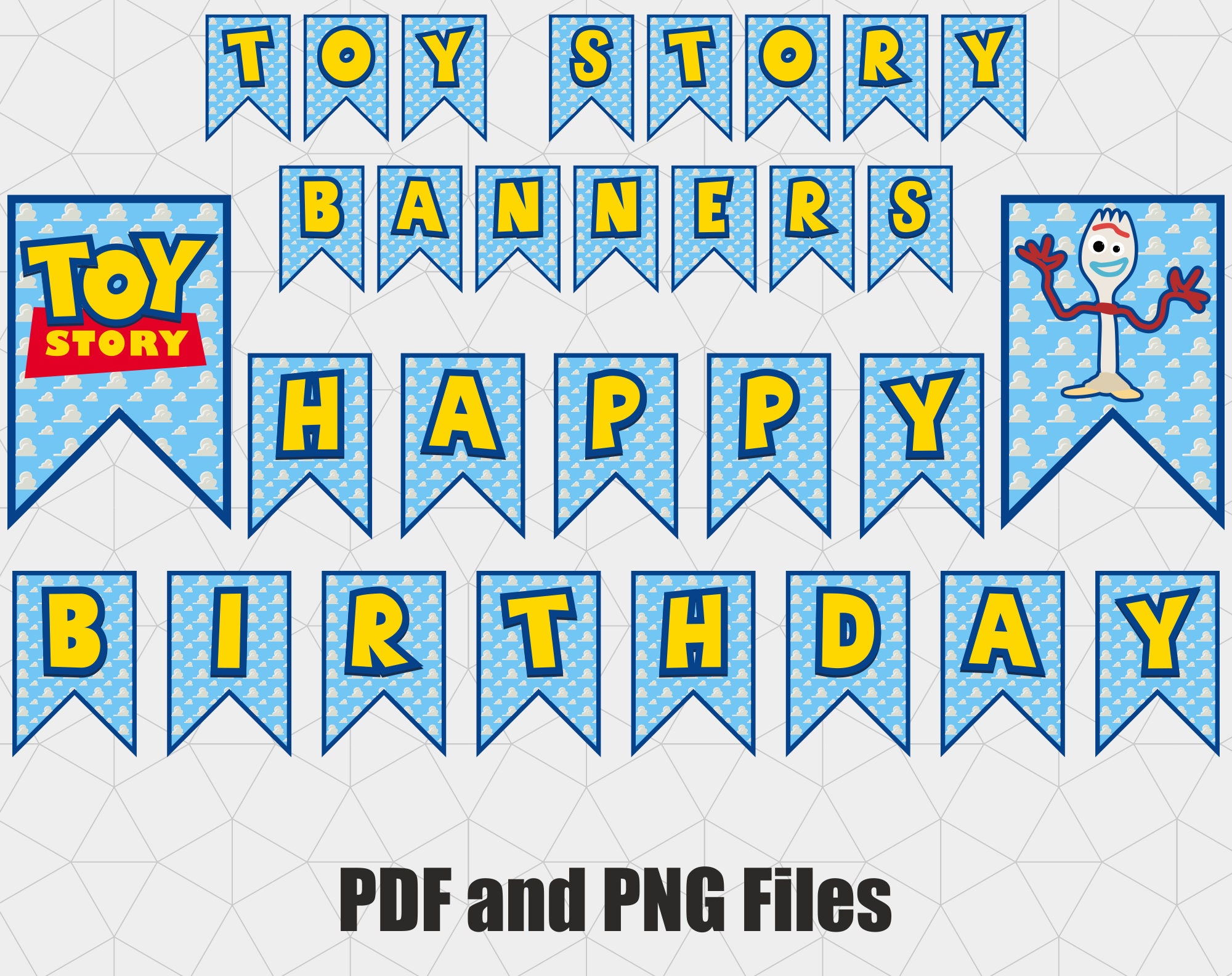 Toy Story Banners, Feliz cumpleaños, fiesta de toy story, pdf -  México