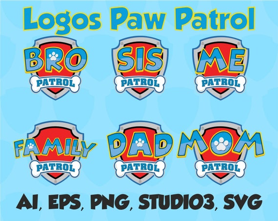 Download Paw Patrol Clipart Silhouette Paw Patrol Svg Mom Patrol Etsy