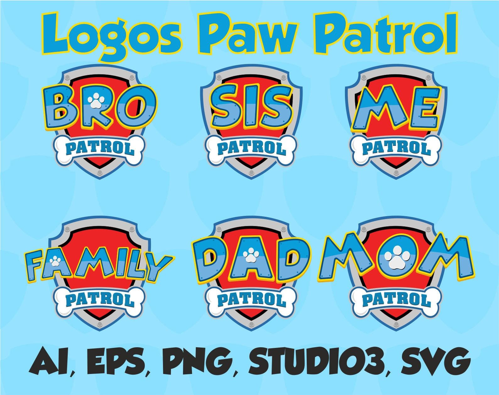 Download Paw Patrol Clipart Silhouette Paw Patrol Svg Mom Patrol Etsy