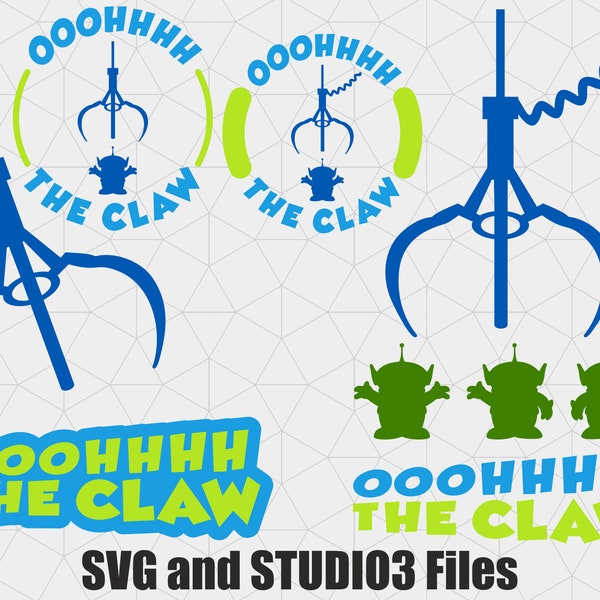 The Claw, Toy Story, Toy alien, Cricut, Silhouette, Scan N cut, Vector, Studio3, SVG