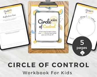 Circle of Control Worksheet for Kids – Stress Relief Activity Printable | Instant Digital Download