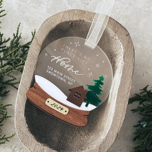 No Place Like Home (for the holidays) Christmas Ornament | Snow globe Holiday Ornament | Gift