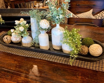 Extra Large Hand-Carved Wood Dough Bowl – Rustic Centerpiece Tabletop Decor