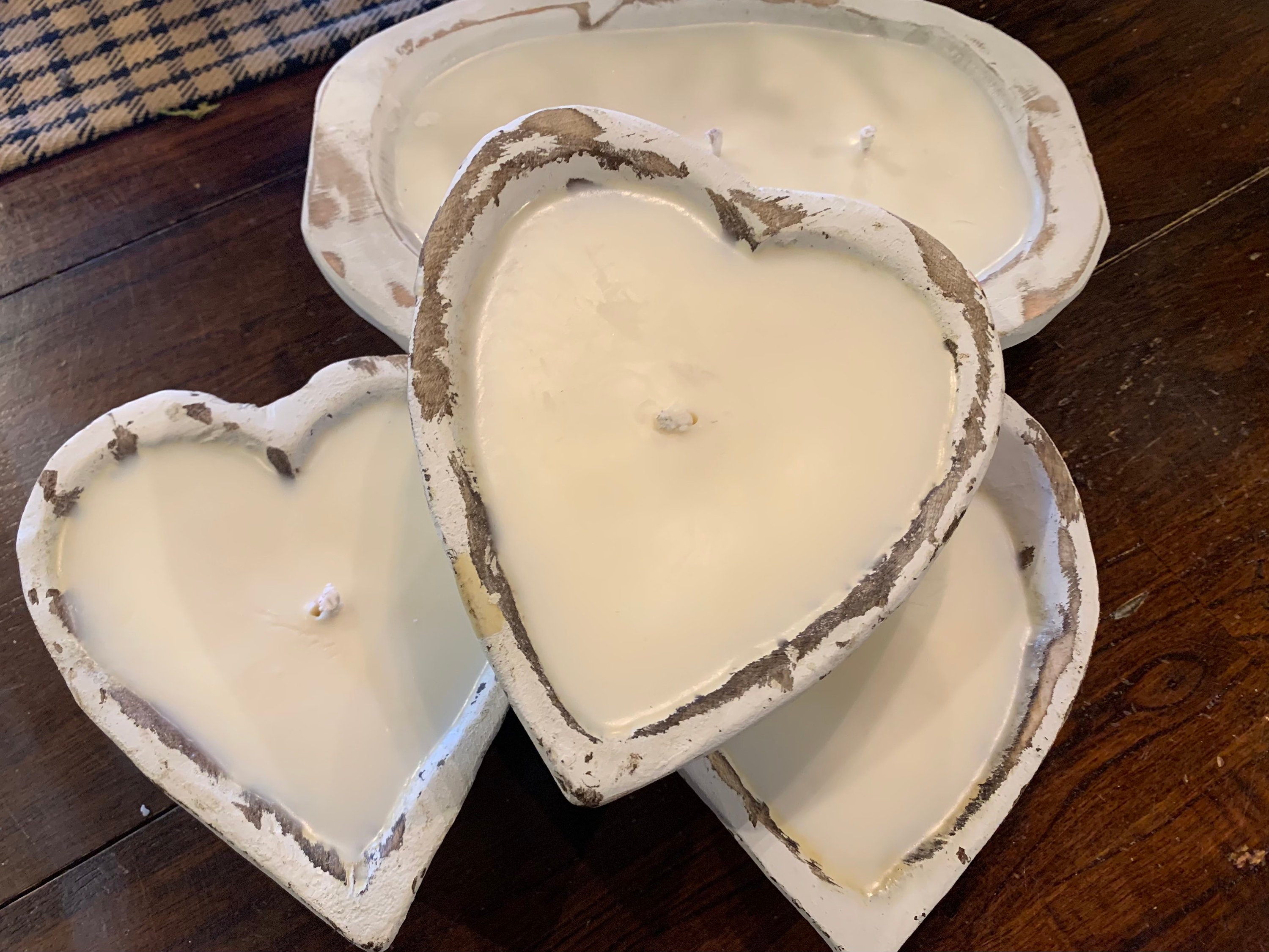 Small Heart Dough Bowl Candle Etsy