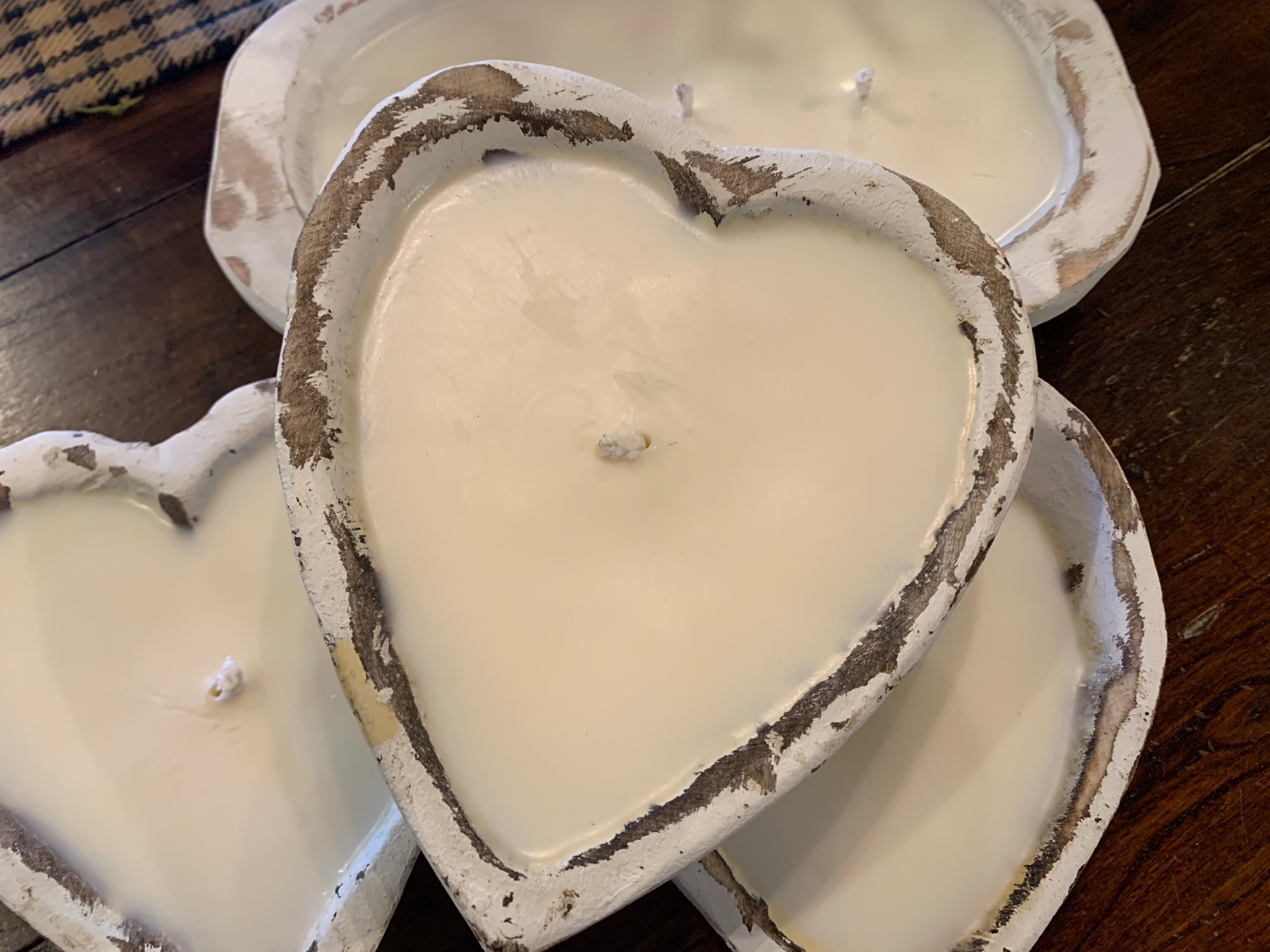 Small Heart Dough Bowl Candle Etsy