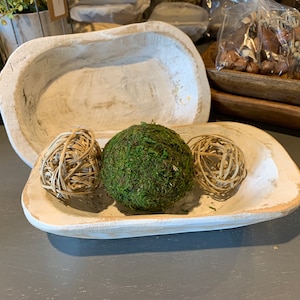 Moxy Meadows 16 Dough Bowl. Great Table Centerpieces for Dining Room.  Wooden Bowls for Decor or Dough Bowls for Decor, great as a Centerpiece  Bowl