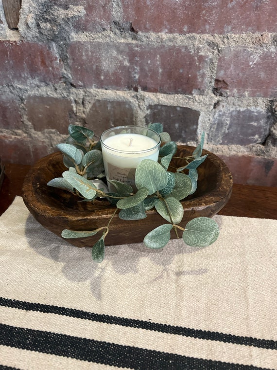 Small Hand Carved Dough Bowl please Add a Note If These Are for Candle- making 