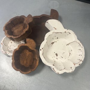 Wood Pumpkin Bowl Medium