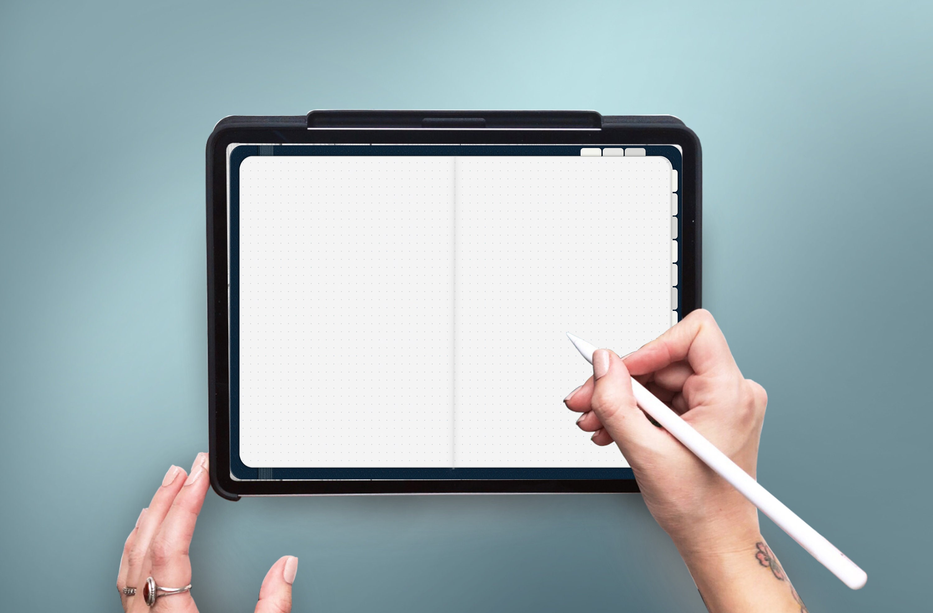 Blank Goodnotes Digital Bullet Journal, Navy Digital Bullet Journal ...