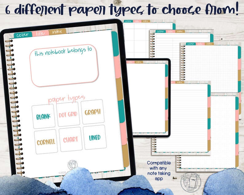 Donut Talk Until Coffee Blank Digital Notebook, Coffee Themed Digital ...