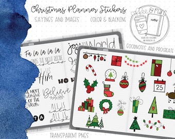 Christmas Season Digital Planner Stickers | Goodnotes Stickers iPad Stickers Precropped Stickers iPad Digital Stickers Journal Stickers