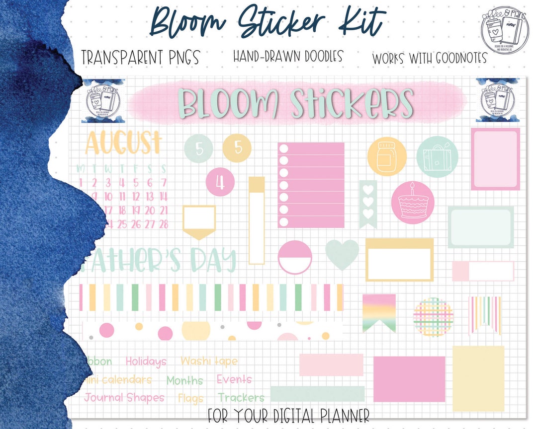Spring Bloom Digital Planner Stickers | Goodnotes Stickers iPad ...