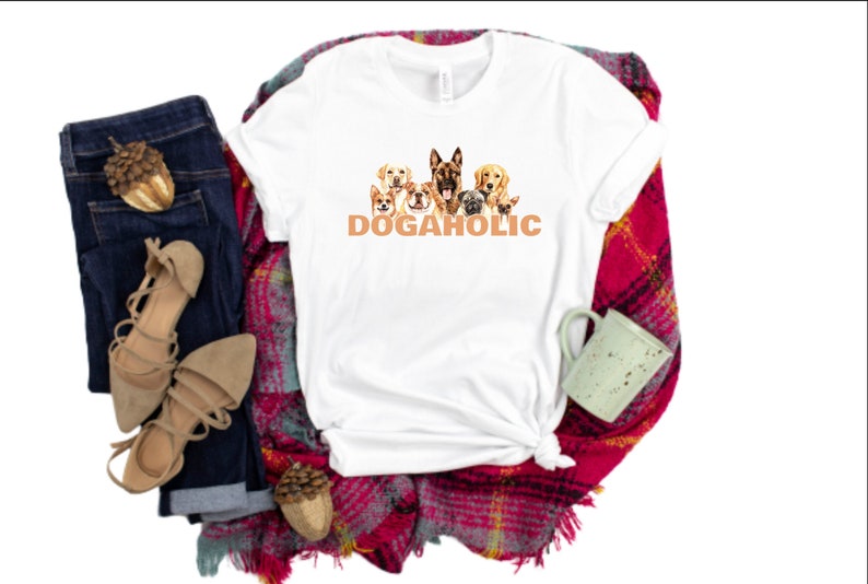 Dogaholic Tshirt Women Men Kids Youth Love Dog Lovers Gift T-shirt/ Dog Groomer Gifts/ Veterinary Nurse Gifts Plus Size Unisex Apparel image 2