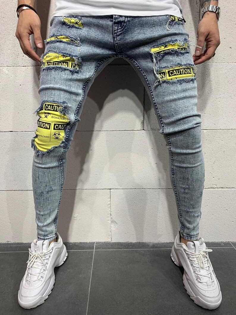 Ripped Jeans Biohazard Patches 4603 | Etsy