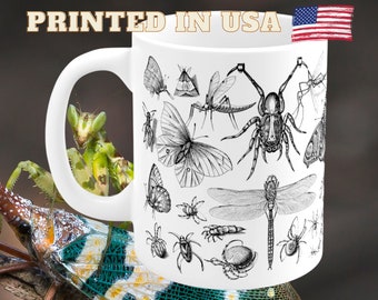 Insect Mug - Bug Mug, Best-Selling Bug Lover Coffee Mug - Entomologist Gift Mug