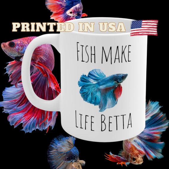 Betta Fish Coffee Mug, Funny Betta Owner Mug, Siamese Fighting