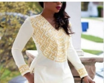 all white and gold outfits