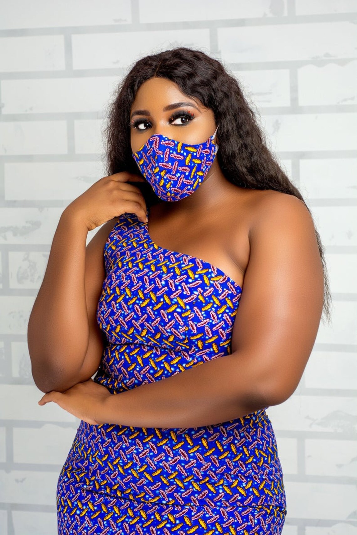 blue and white ankara styles
