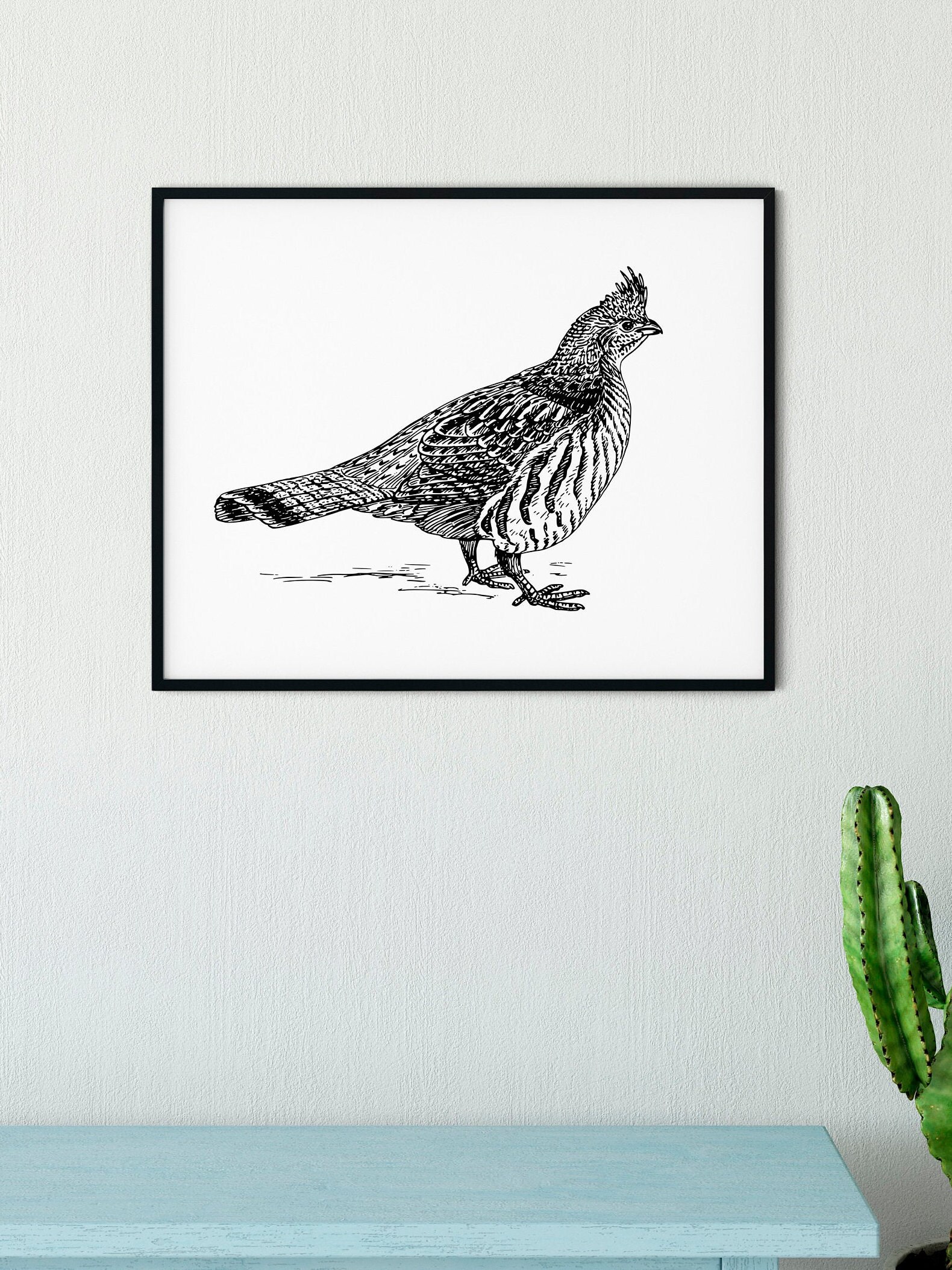 Quail Print Bird Wall Art Kitchen Wall Decor Home Decor Etsy