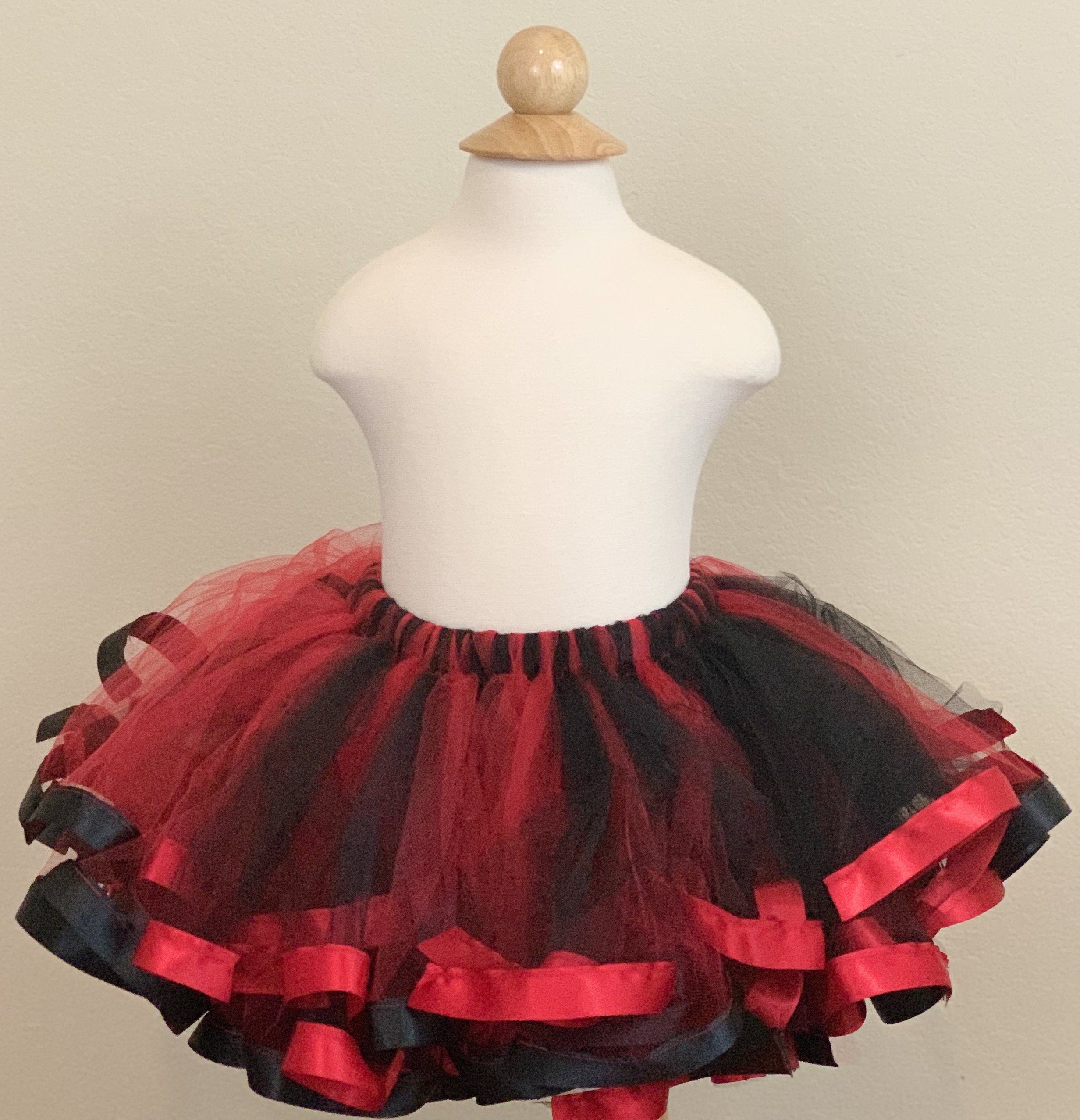 red and white striped tutu