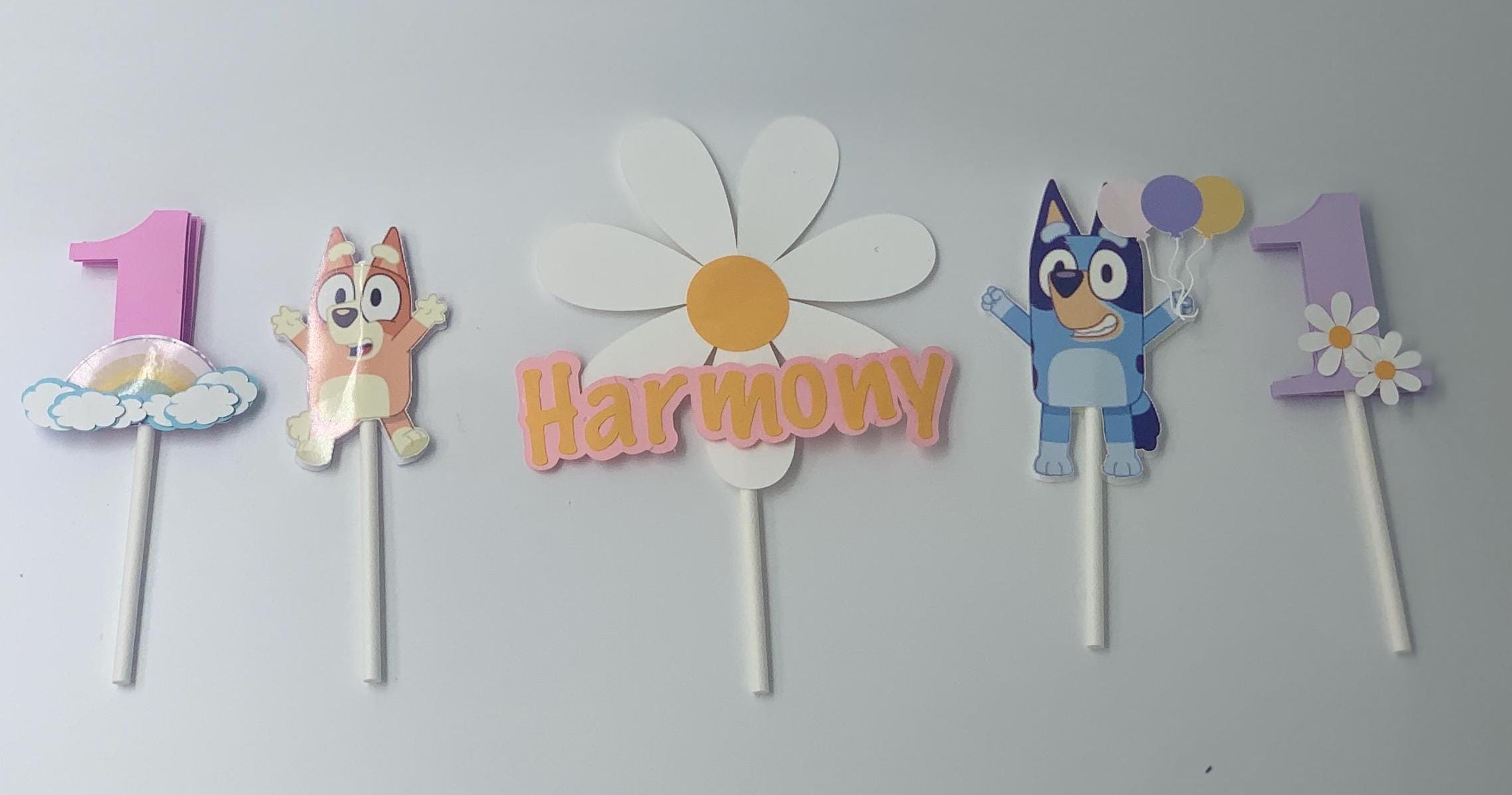 Handmade Bluey Cupcake Topper