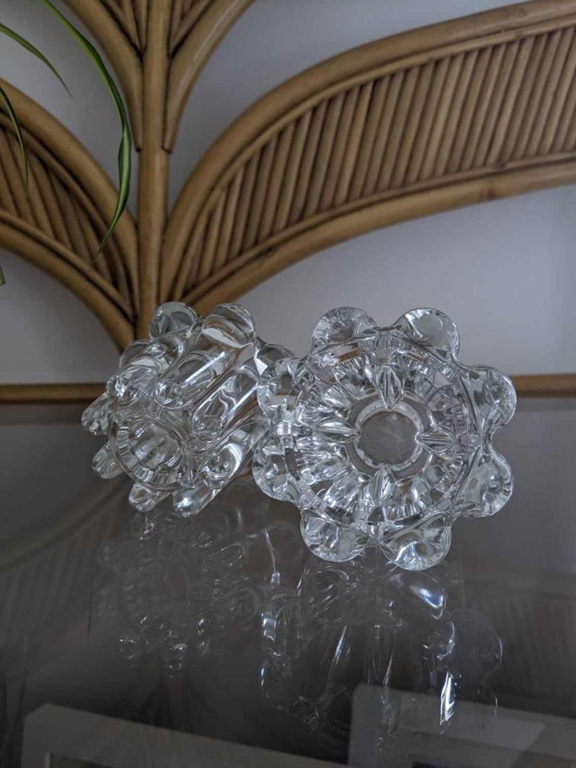 2 French Reims Mid Century Candle Holders Etsy