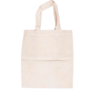 Tote Bags- 42 cm x 31 cm Natural Cotton Canvas, Reusable Bags. Easy to carry around. Quantity: Pack of 1 and 2 Bags.