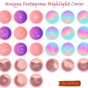 27 Instagram story highlight cover, Circles Clipart, blog branding, Organic Insta Story Covers, PNG