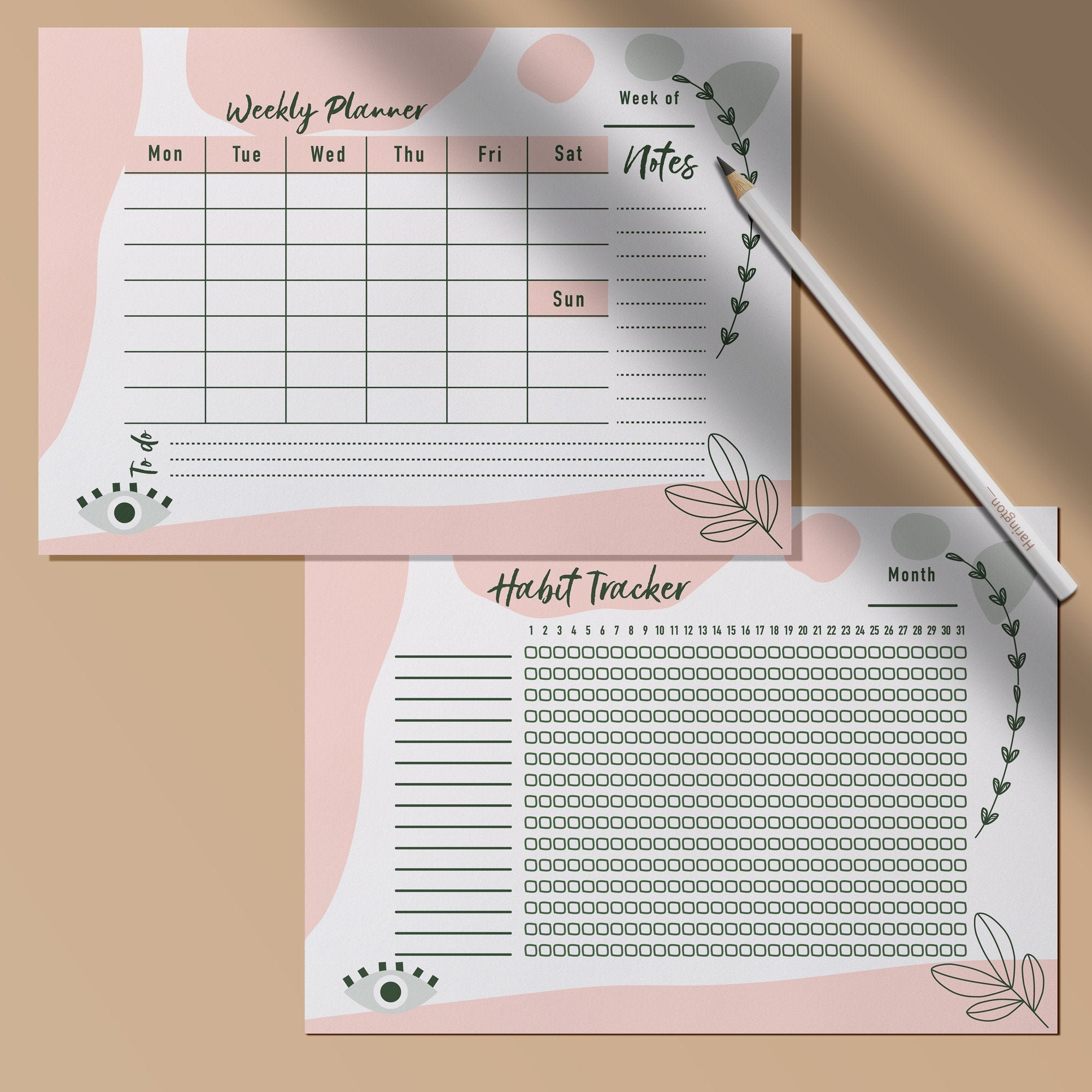 Printable Weekly Planner Aesthetic Weekly Planner Printable Etsy 