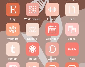 75 Boho Neutral App Icons Modern Boho Aesthetic Iphone Ios14 Etsy Finland