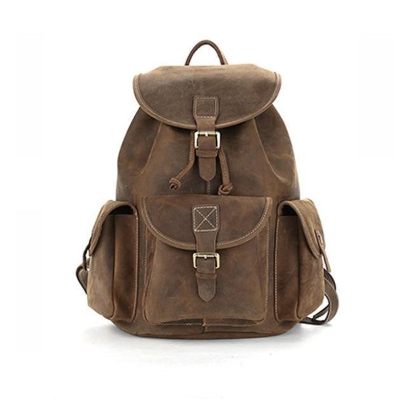 The Asmund Backpack Genuine Leather Rucksack Brown