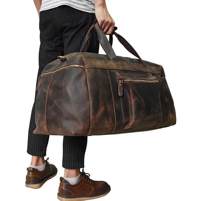 The Colden Duffle Bag Large Capacity Leather Weekender image 8