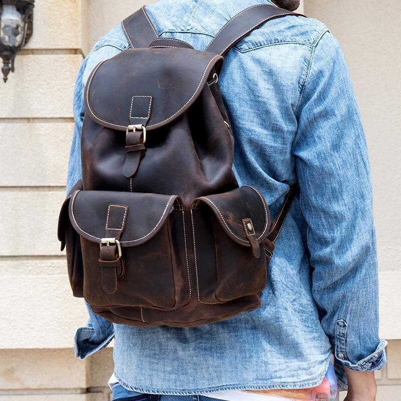 The Asmund Backpack Genuine Leather Rucksack - Etsy