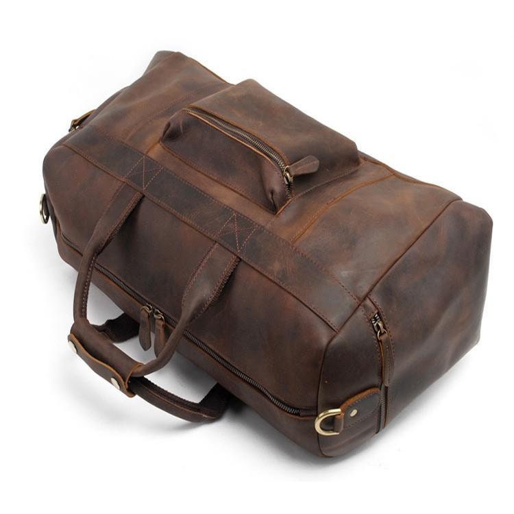 The Asta Weekender Handcrafted Leather Duffle Bag - Etsy