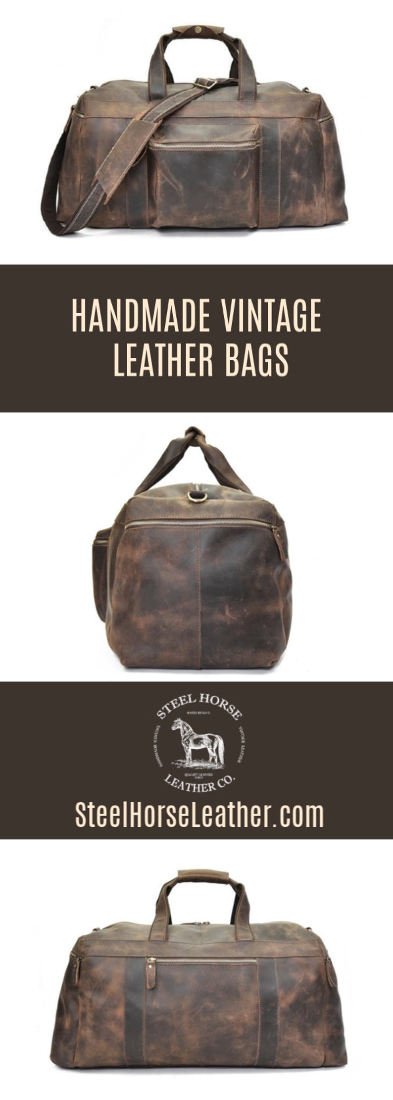 The Colden Duffle Bag Large Capacity Leather Weekender image 10