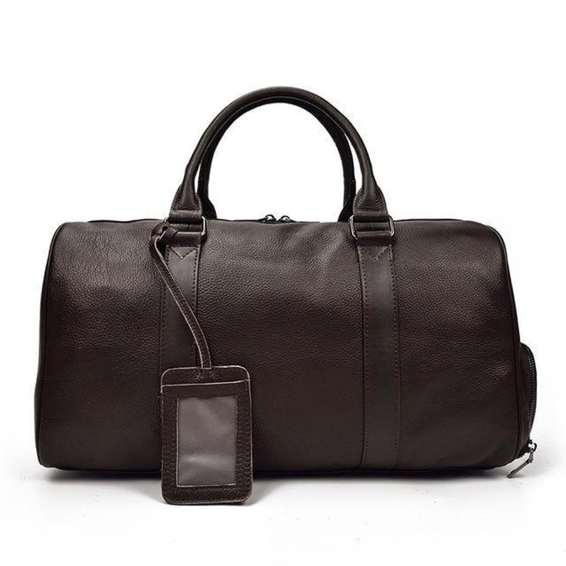 Handmade Leather Duffle Bag the Endre Weekender Vintage - Etsy
