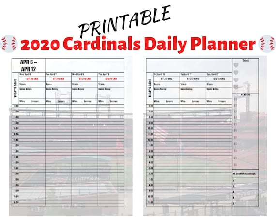 Cardinals Baseball Schedule 2019 Printable