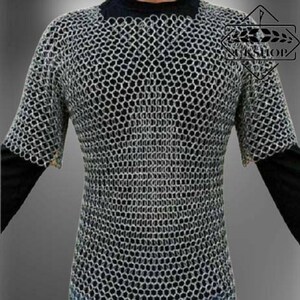 Aluminum Butted Chain mail Shirt Round Ring Half Chainmail Shirt Armor, best UKE-064 mother's day