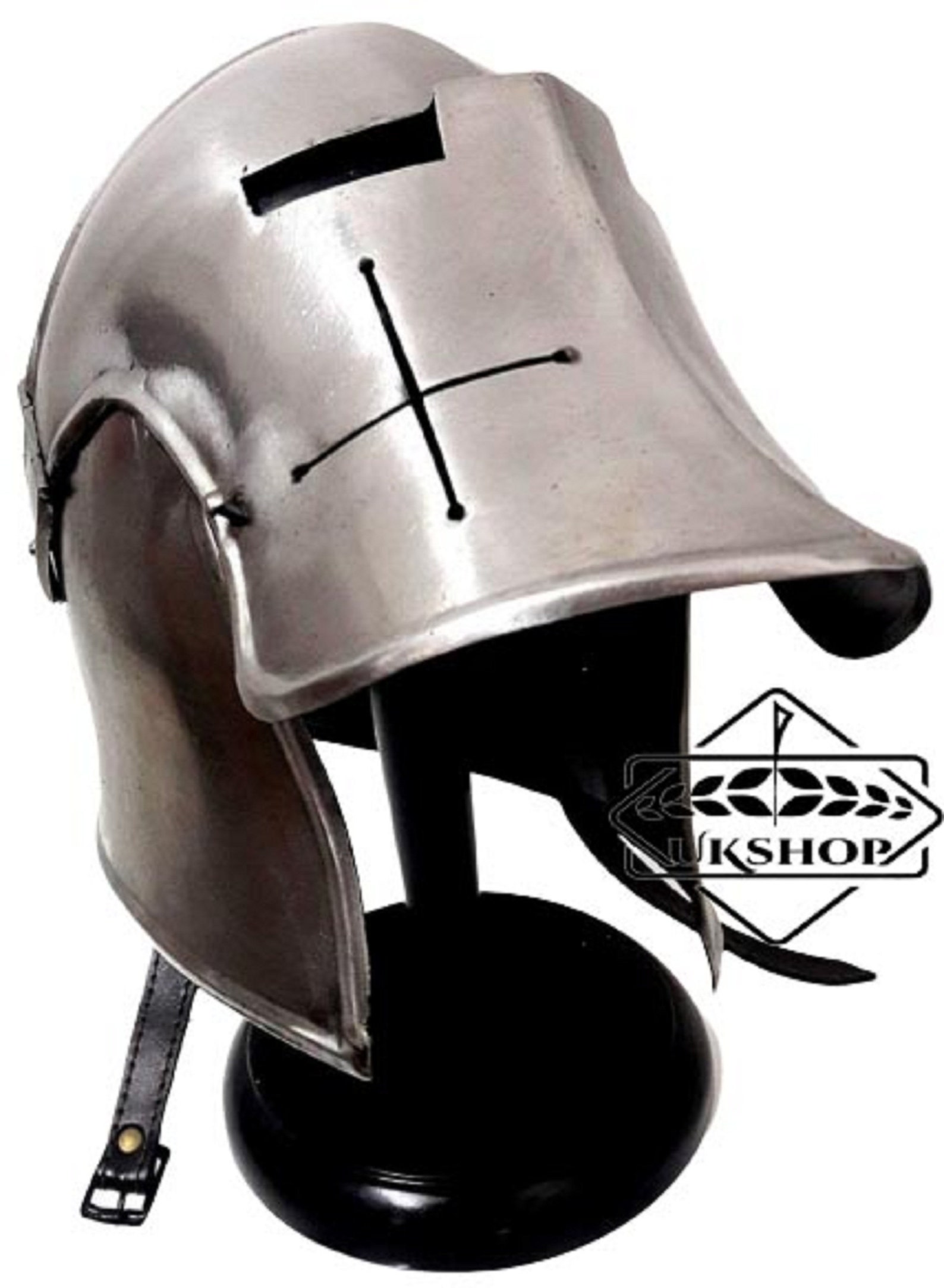 Middeleeuwse Barbute helm Visored Brushed Steel Knights Etsy Nederland