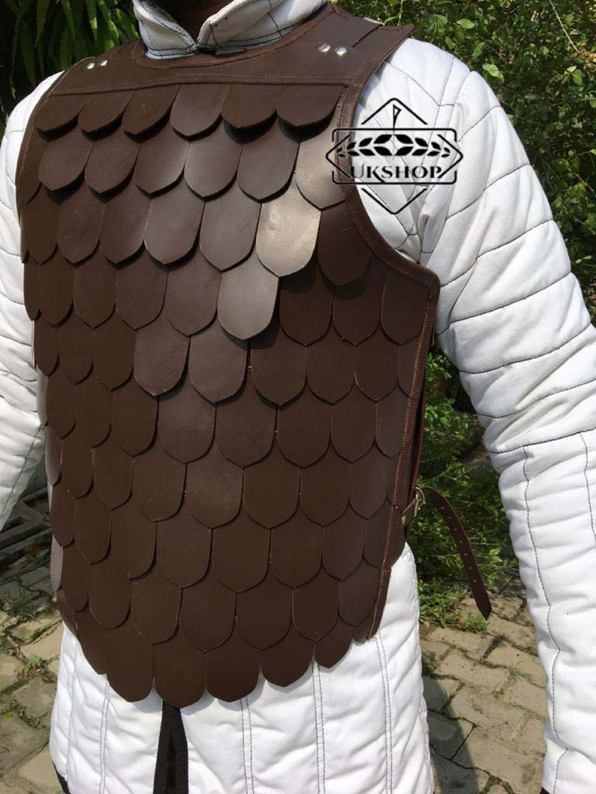 Scale Armor With Leather Medieval Leather Armor Leather - Etsy UK