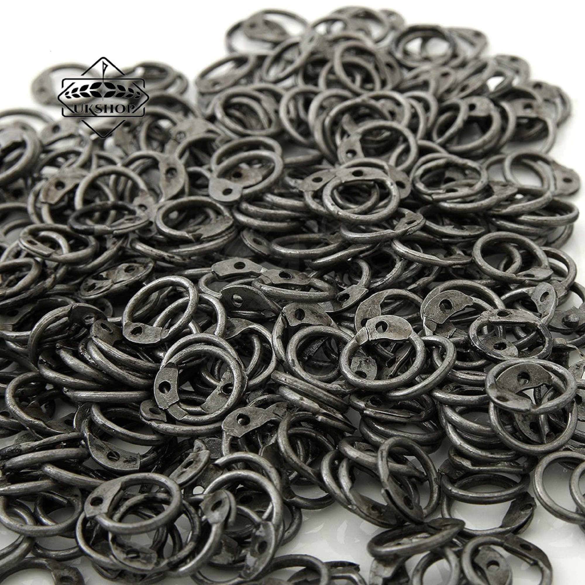 Chainmail Rings 6mm, 7mm,8mm or 9mm Flat Rings With Round Rivets Riveted Chainmail  Rings Christmas Gift Steel Loose Tool Fre, -  New Zealand