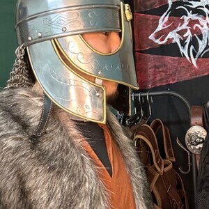Viking Helm Battle Armor 18G Staal en Chainmail Reenactment Display Collectie