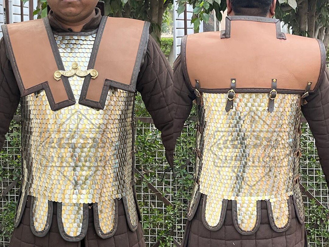Roman Lorica Squamata Scale Armor Alternating Brass and Tinned Etsy