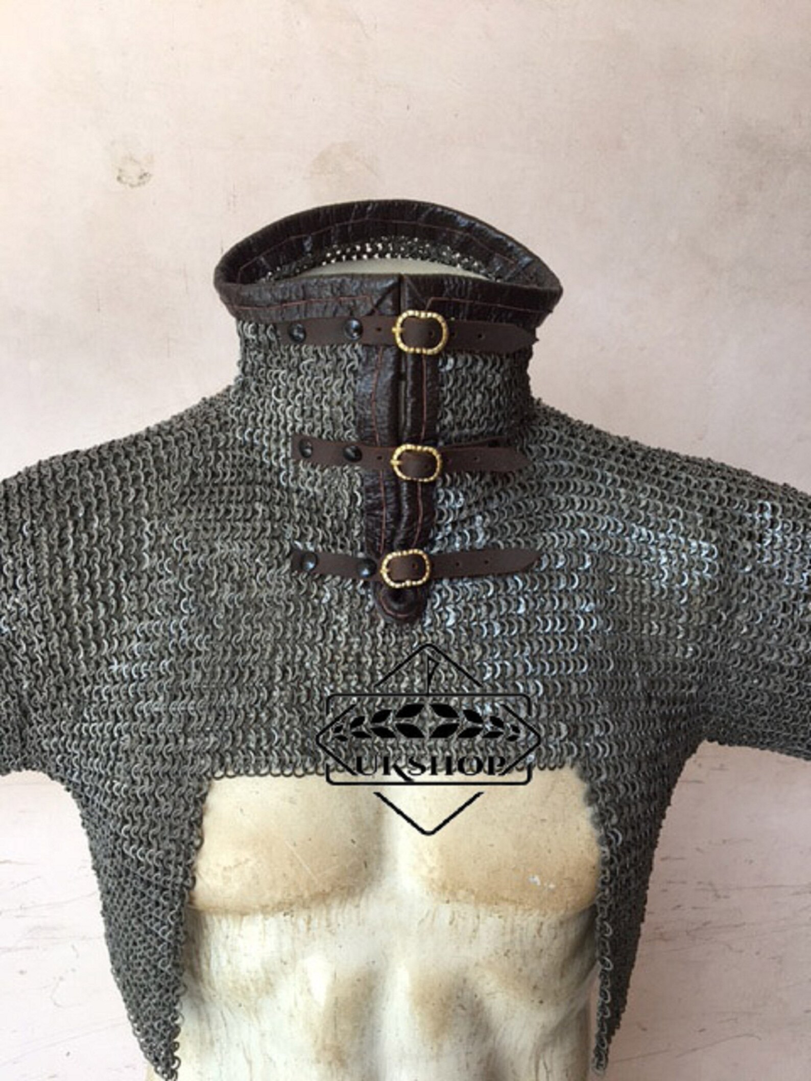 Chainmail Half Shirt Chainmail 9mmflat Ring Dome Riveted With Etsy