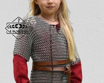 Butted Aluminum Chainmail Shirt For 10-15 yrs child For Labor day gift