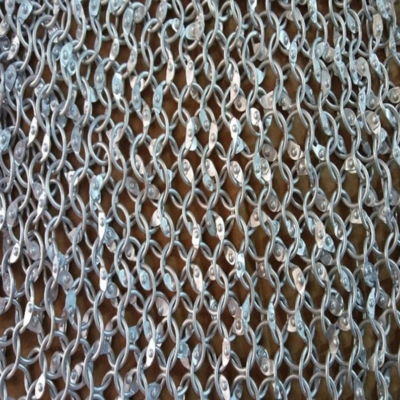 10 MM Round Riveted Chainmail Full Sleeves Chainmail Shirt Reenactment Costume Medieval Chainmail LARP Riveted Chainmail