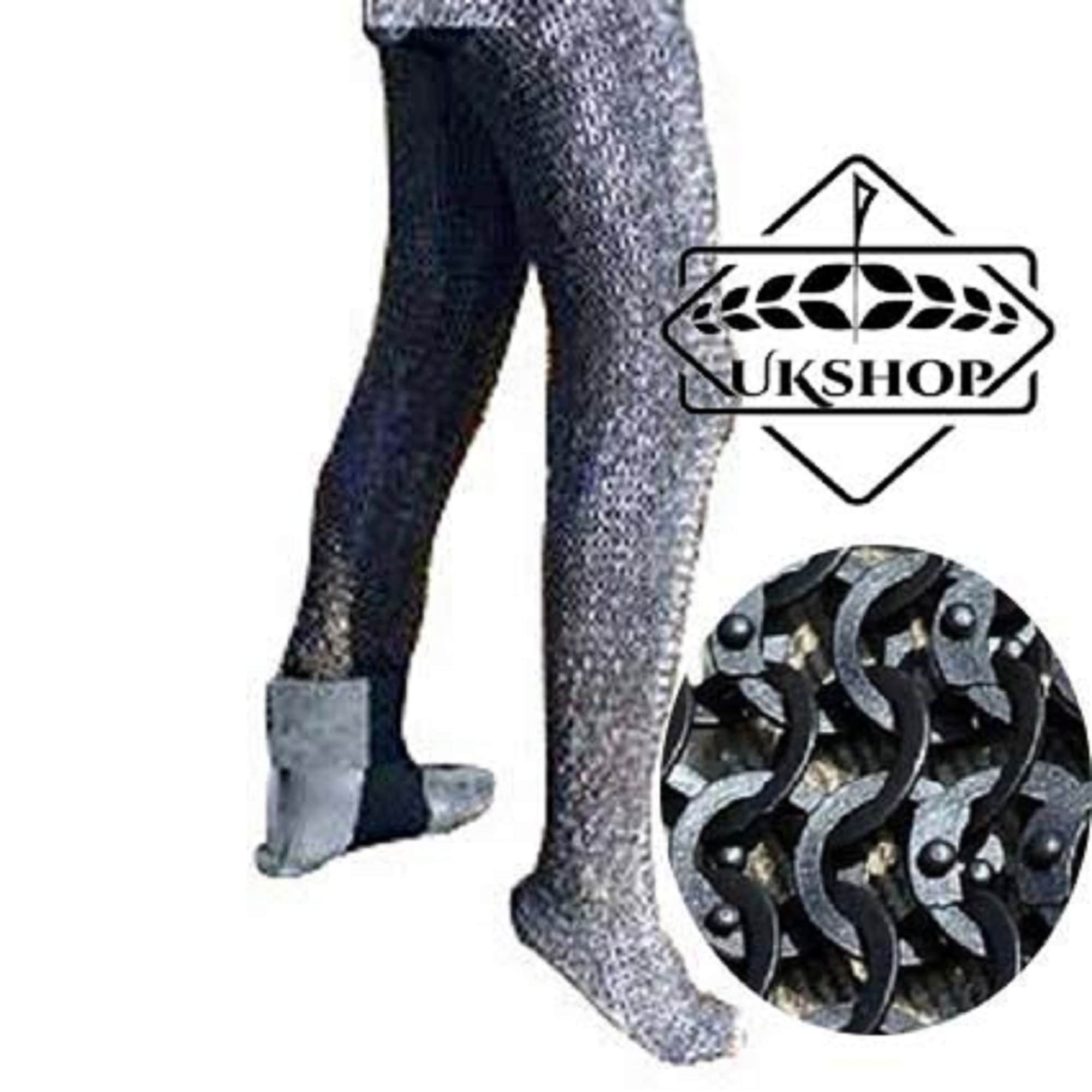 Chain Mail Chausses Leggings, 9mm Round Riveted With Solid Rings Leggings,  UKE-092 Valentine's Day -  Norway